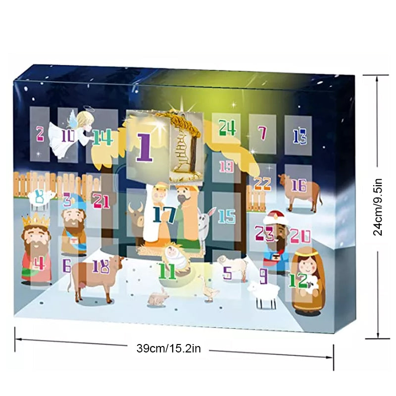 Nativity Advent Calendar – 24 Christmas Nativity Figures for Kids & Families