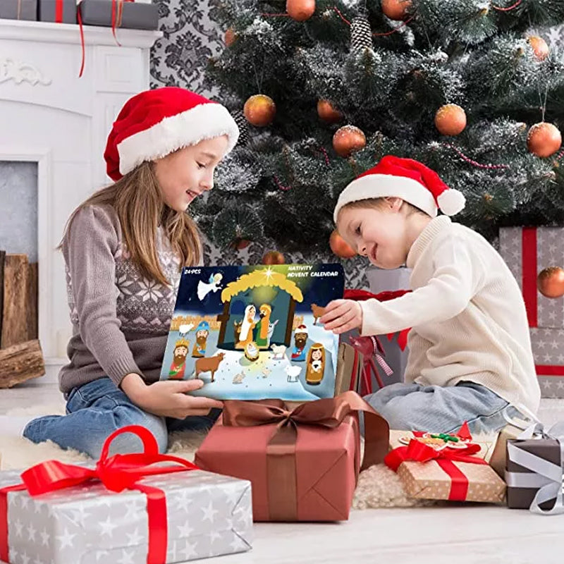 Nativity Advent Calendar – 24 Christmas Nativity Figures for Kids & Families