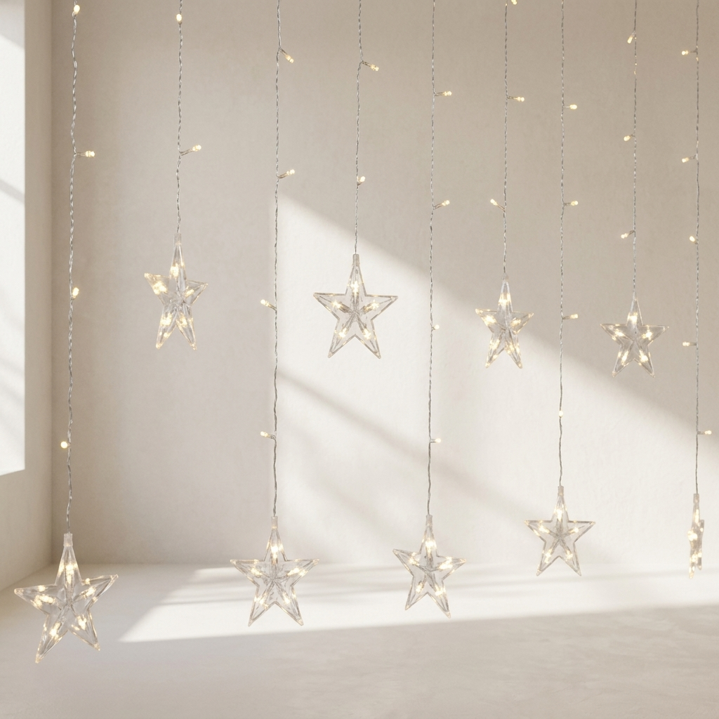 Outdoor Star String Lights – 10 LED, 2.5 m, IP44, 8 Modes
