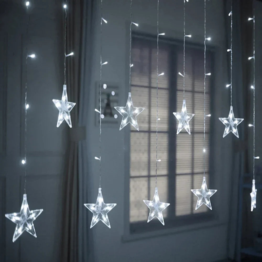 Outdoor Star String Lights – 10 LED, 2.5 m, IP44, 8 Modes