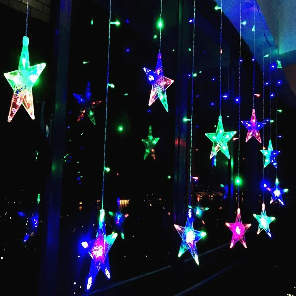 Outdoor Star String Lights – 10 LED, 2.5 m, IP44, 8 Modes
