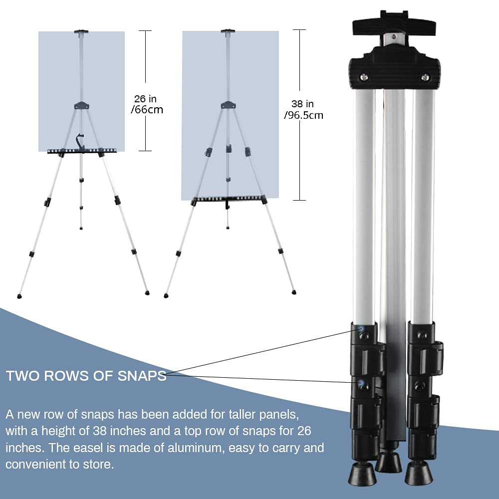 Portable Art Easel – Height-Adjustable Folding Tripod Stand