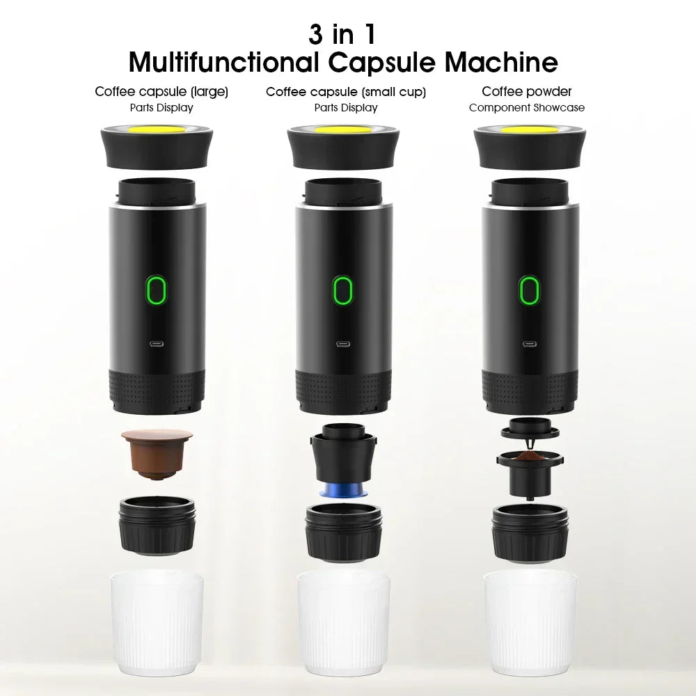Portable Coffee Maker – Cordless One-Button Brewer for Travel