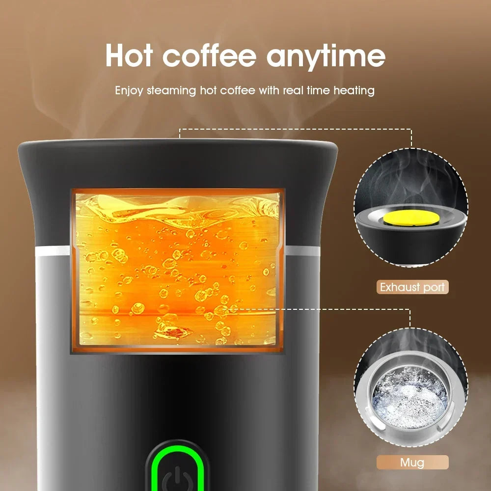 Portable Coffee Maker – Cordless One-Button Brewer for Travel