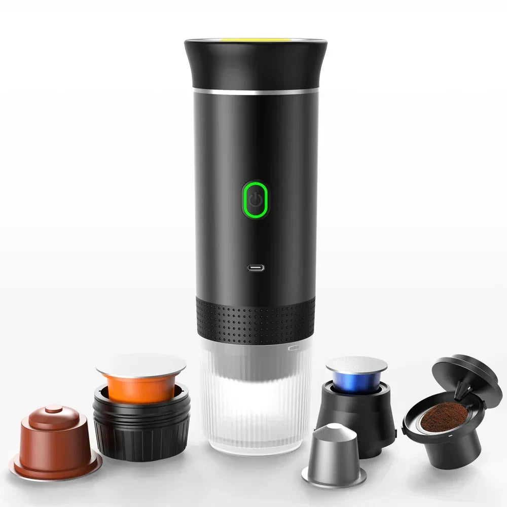 Portable Coffee Maker – Cordless One-Button Brewer for Travel