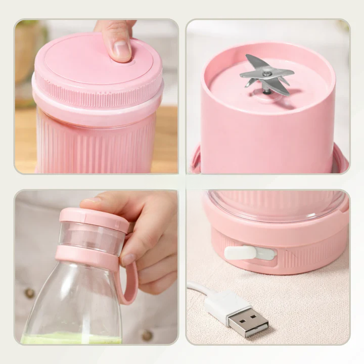 Portable Smoothie Maker – Blend & Drink Cup with Safety Indicator