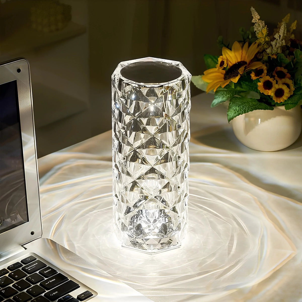 Prismatix - Cylindrical Faceted Table Lamp