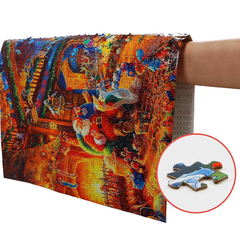Puzzle Advent Calendar 1008 Pieces – 24 Days, 42 Pieces Daily, Reusable Boxes & Poster