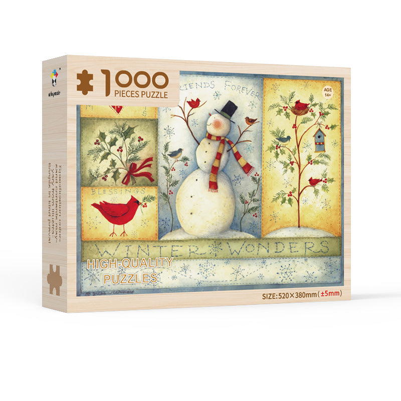 Puzzle Advent Calendar 1008 Pieces – 24 Days, 42 Pieces Daily, Reusable Boxes & Poster
