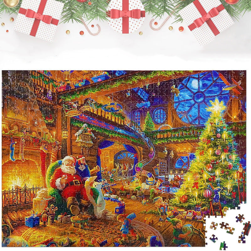 Puzzle Advent Calendar 1008 Pieces – 24 Days, 42 Pieces Daily, Reusable Boxes & Poster
