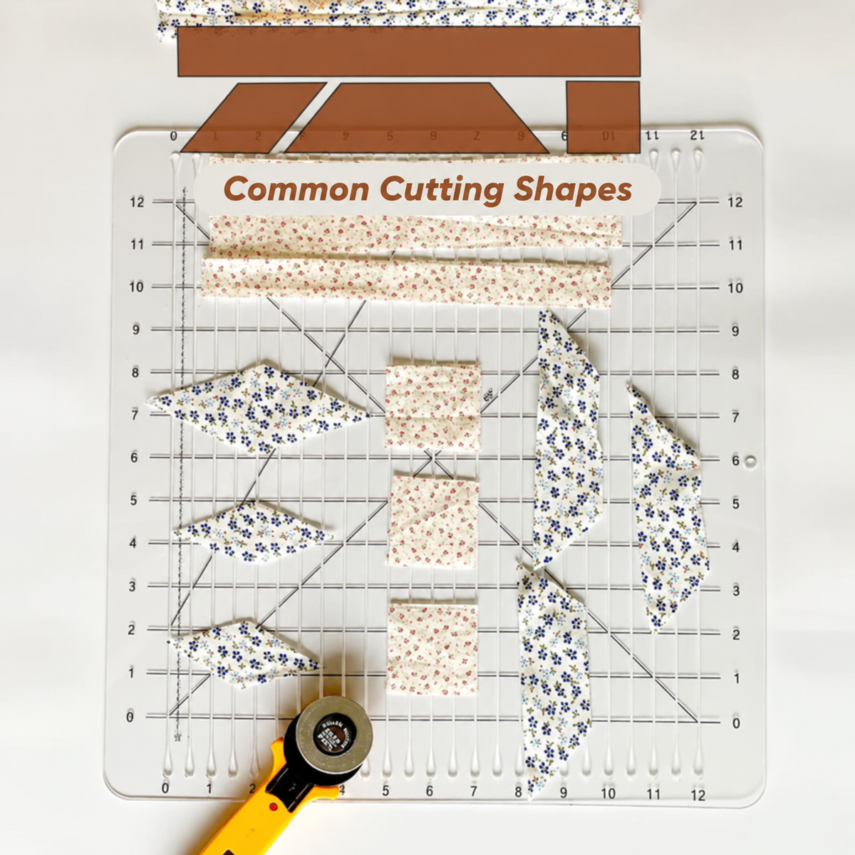 Rotary Cutter Set – with Cutting Mat & Quilting Ruler