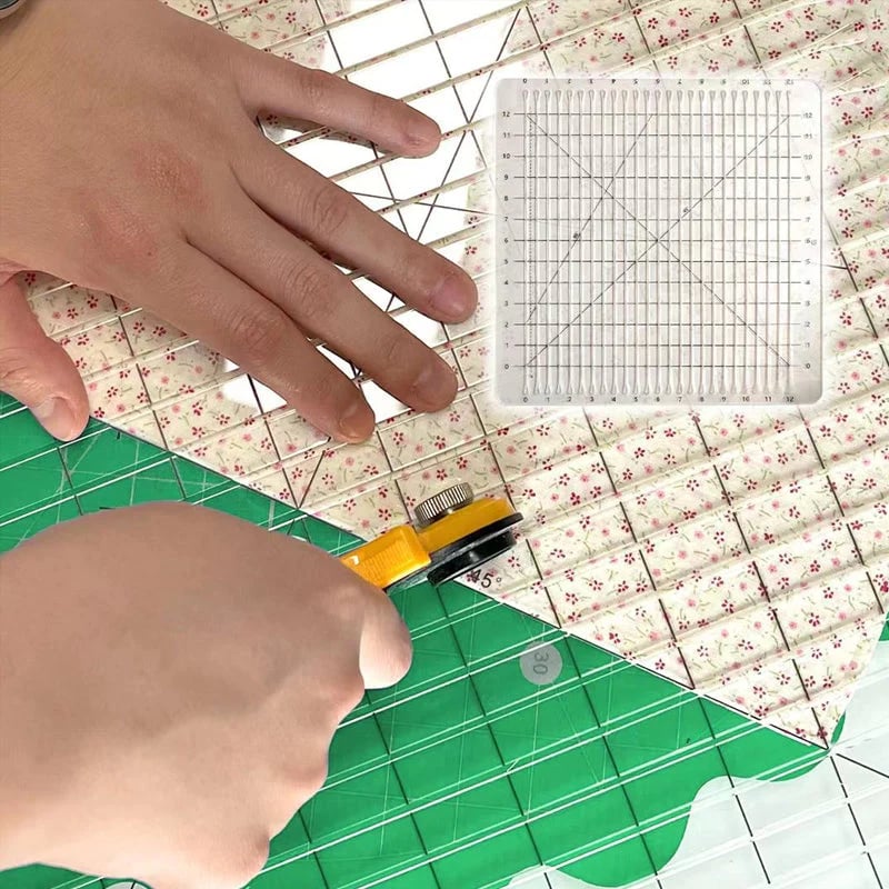Rotary Cutter Set – with Cutting Mat & Quilting Ruler