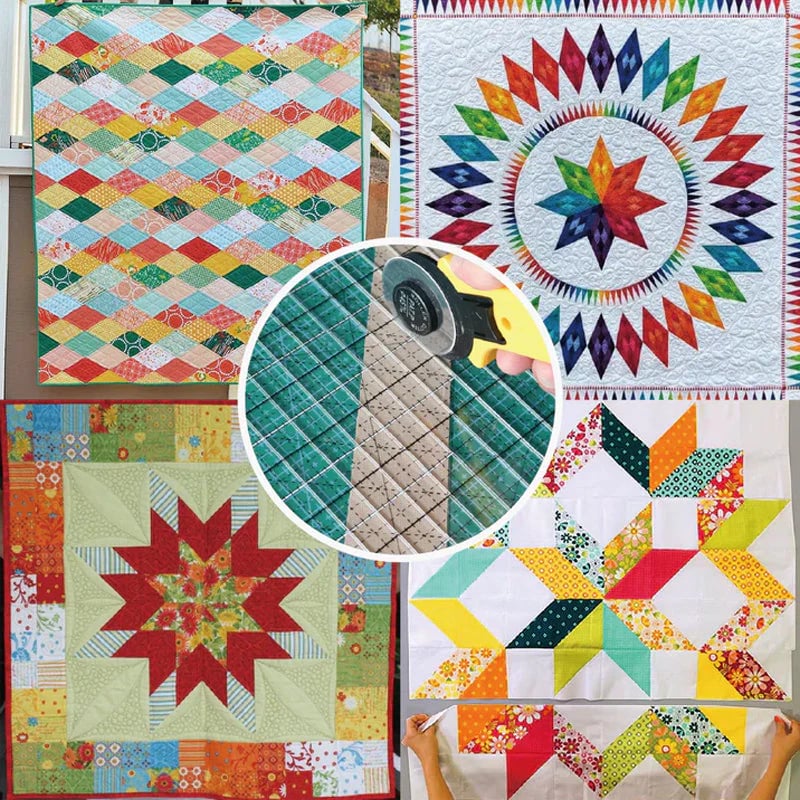 Rotary Cutter Set – with Cutting Mat & Quilting Ruler
