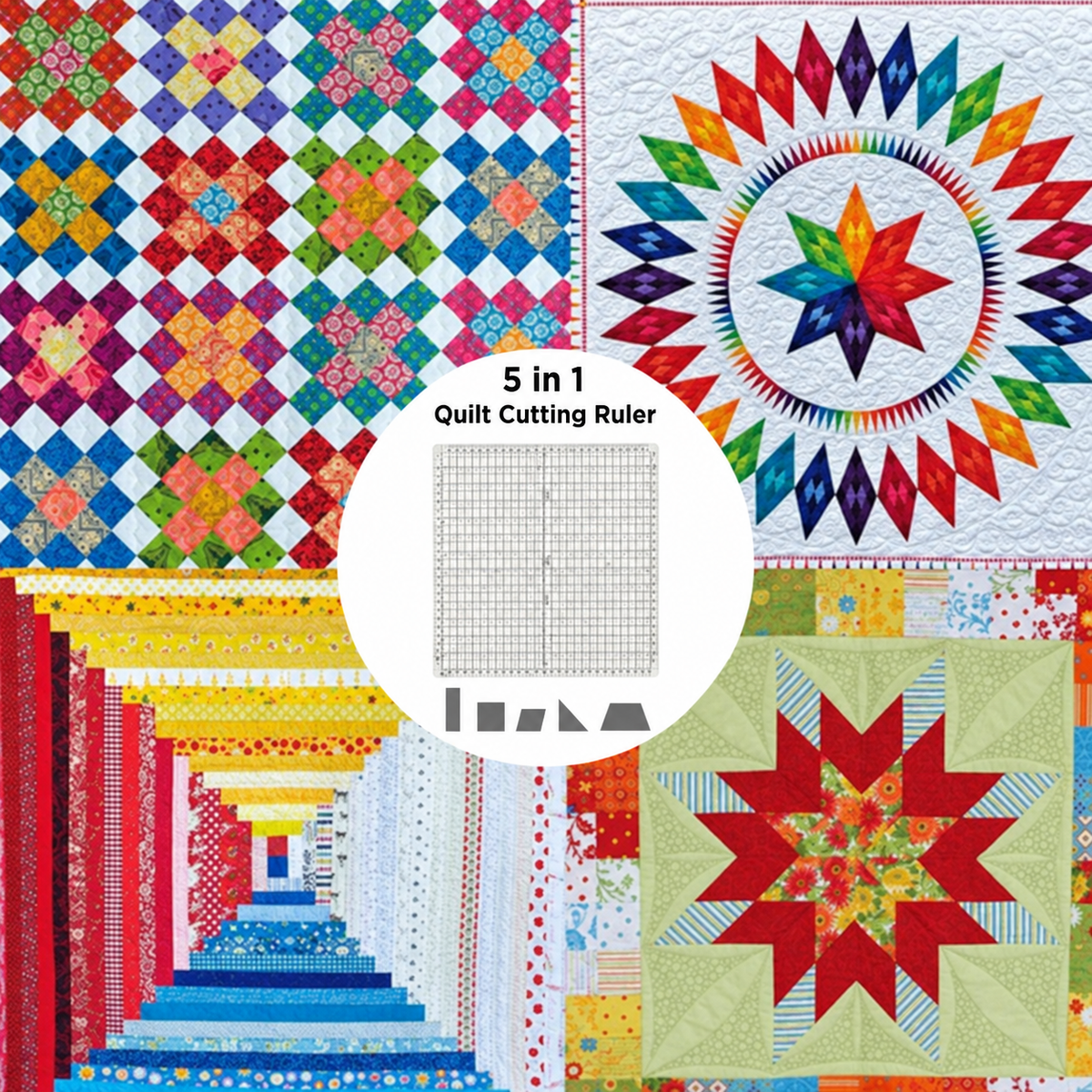 Rotary Cutter Set – with Cutting Mat & Quilting Ruler