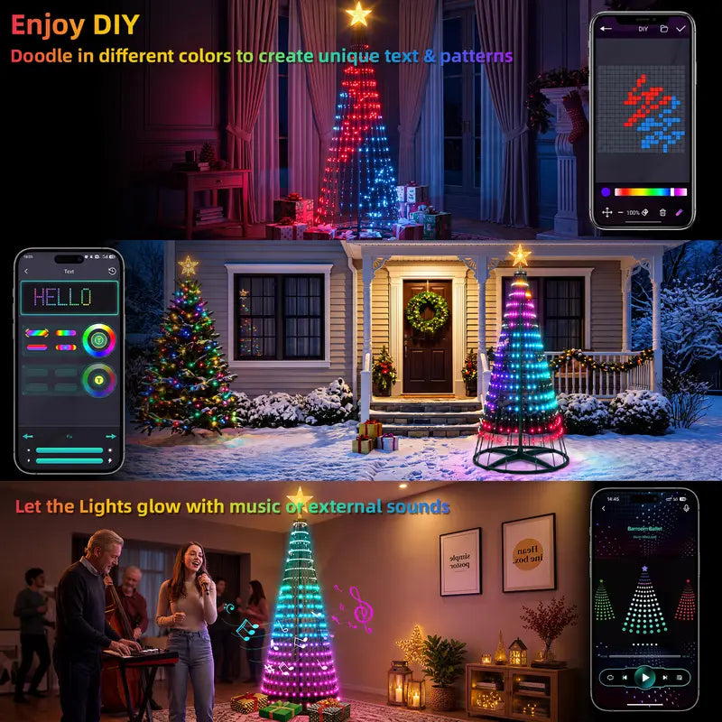 Smart Christmas Tree Lights – App-Controlled RGB String