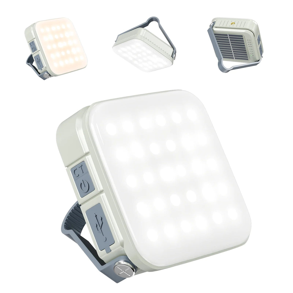 Solar Camping Lantern – IPX6, USB-C Rechargeable LED