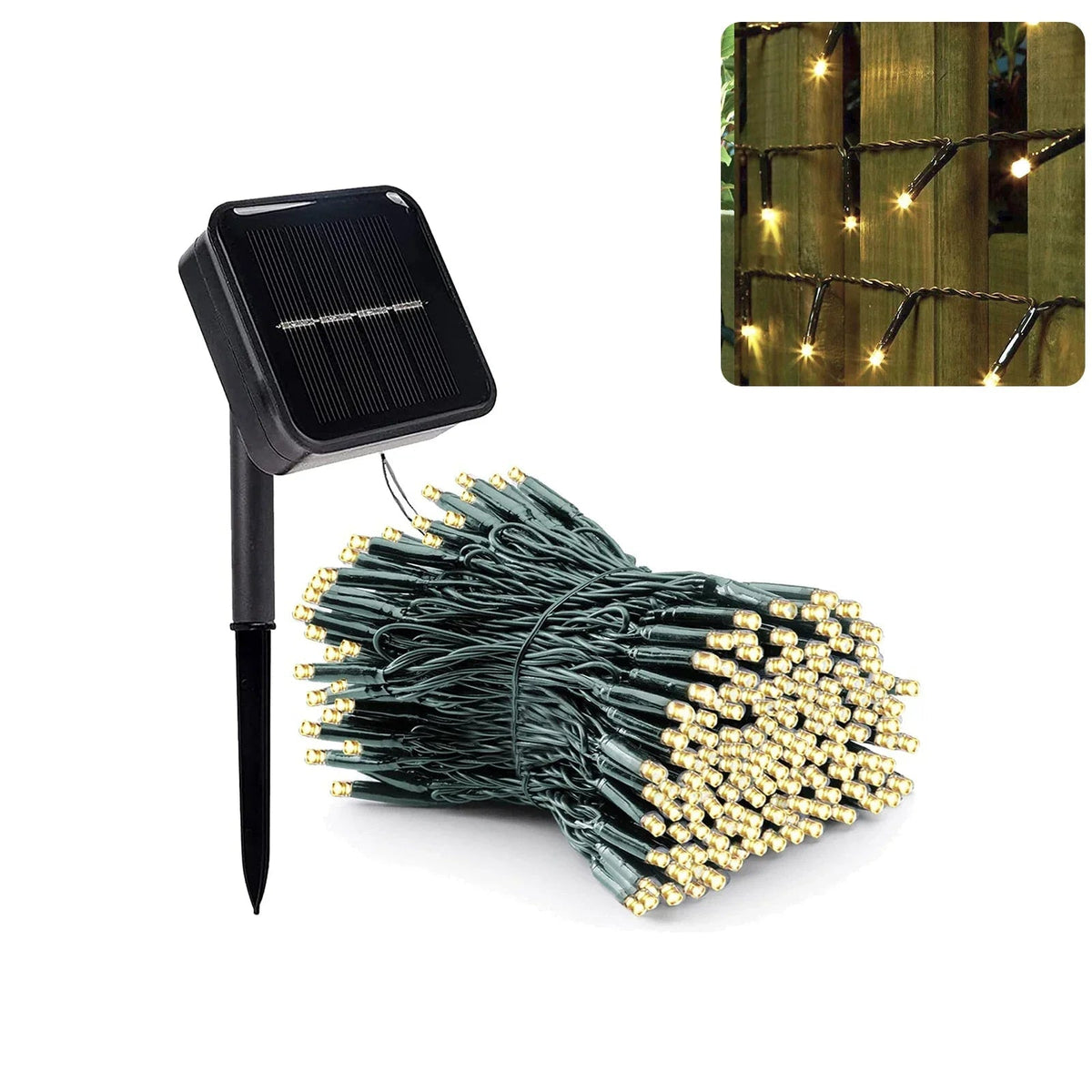 Solar Garden Lights – 300 LED, IP65 Weatherproof, 8 Modes