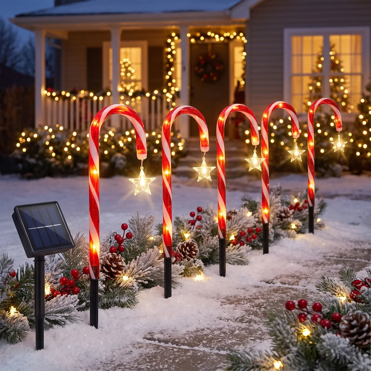 Solar Garden Lights – 300 LED String, 8 Modes with Dusk Sensor