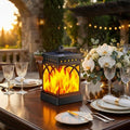 Solar Lantern – Square Flame-Effect Outdoor Light