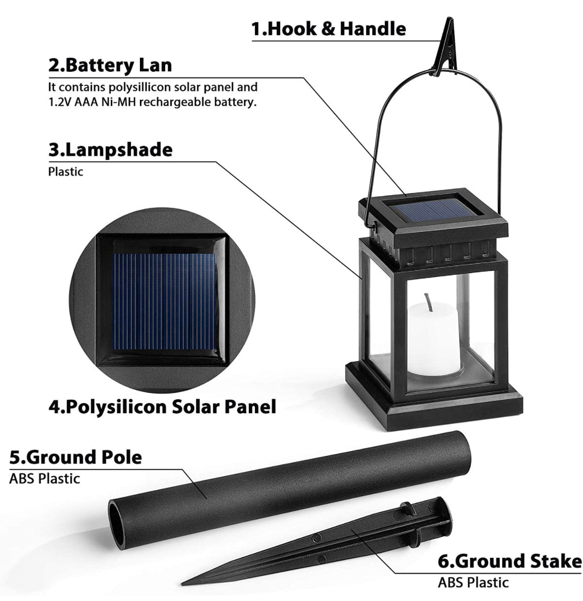 Solar Pathway Lanterns – 8-Pack Hanging Candle Lights