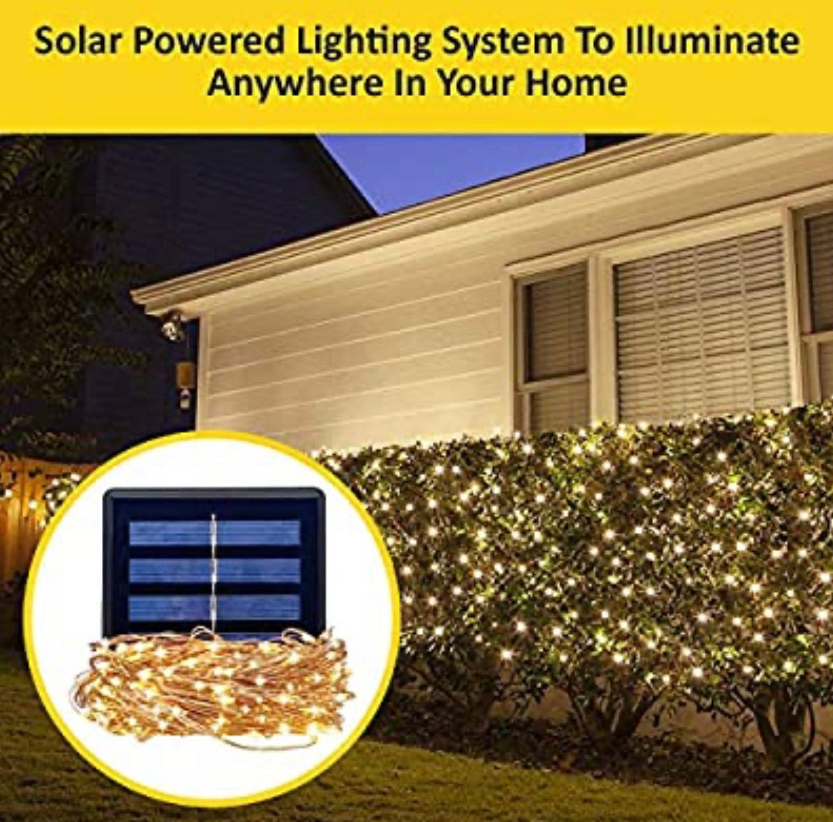 Solar String Lights – 2-Pack Waterproof Copper Wire Fairy Lights