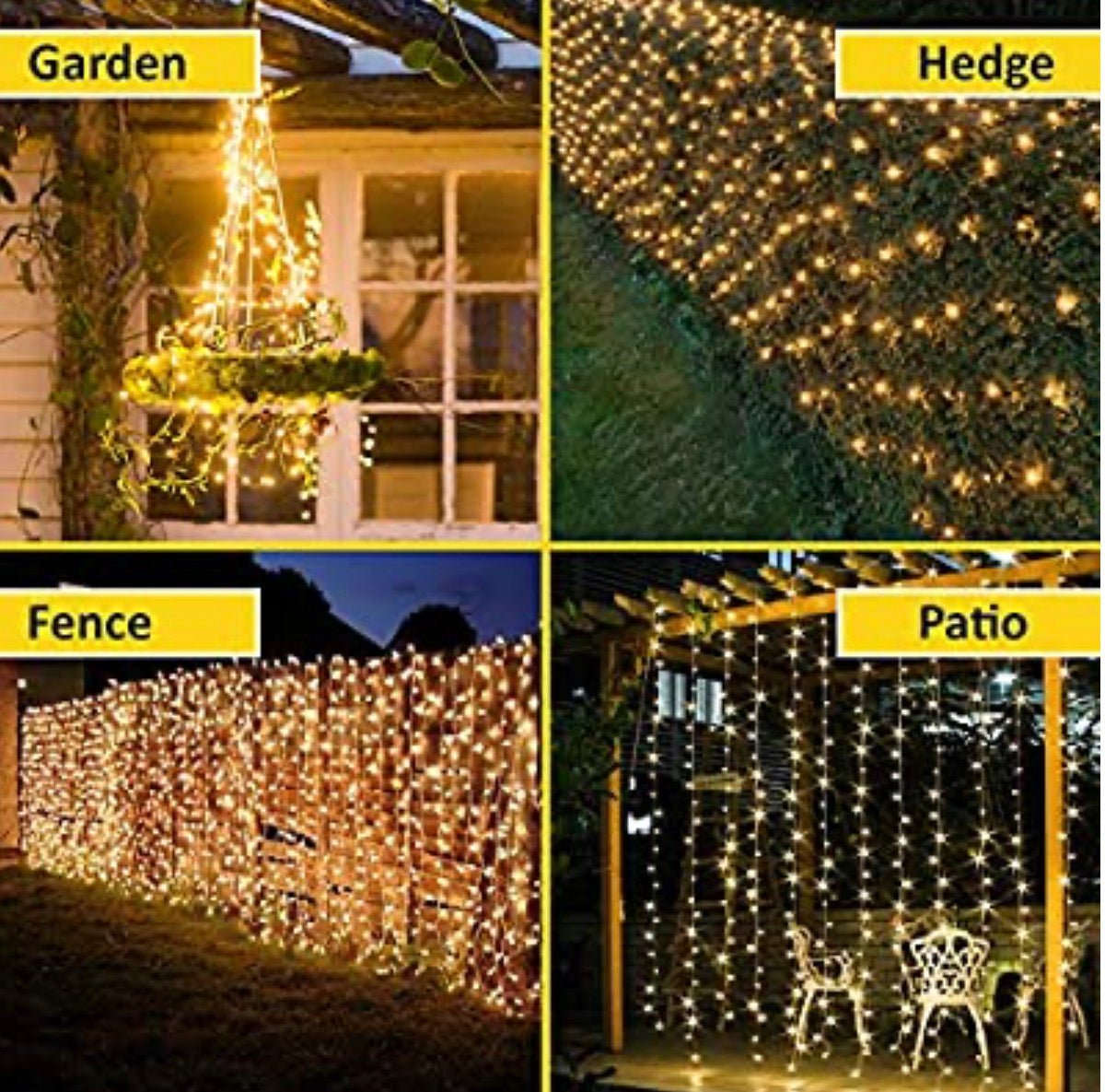 Solar String Lights – 2-Pack Waterproof Copper Wire Fairy Lights