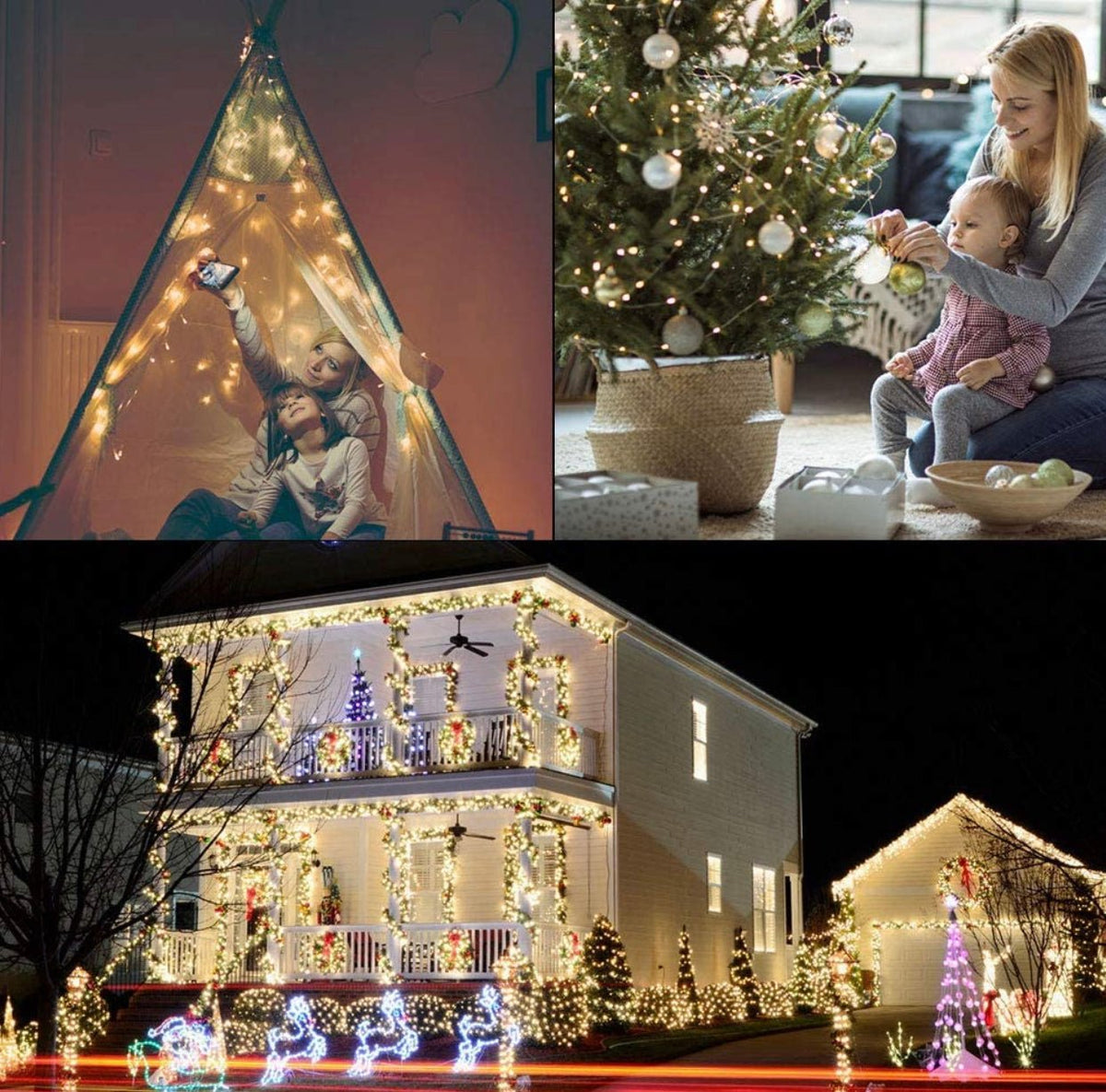 Solar String Lights – 2-Pack Waterproof Copper Wire Fairy Lights