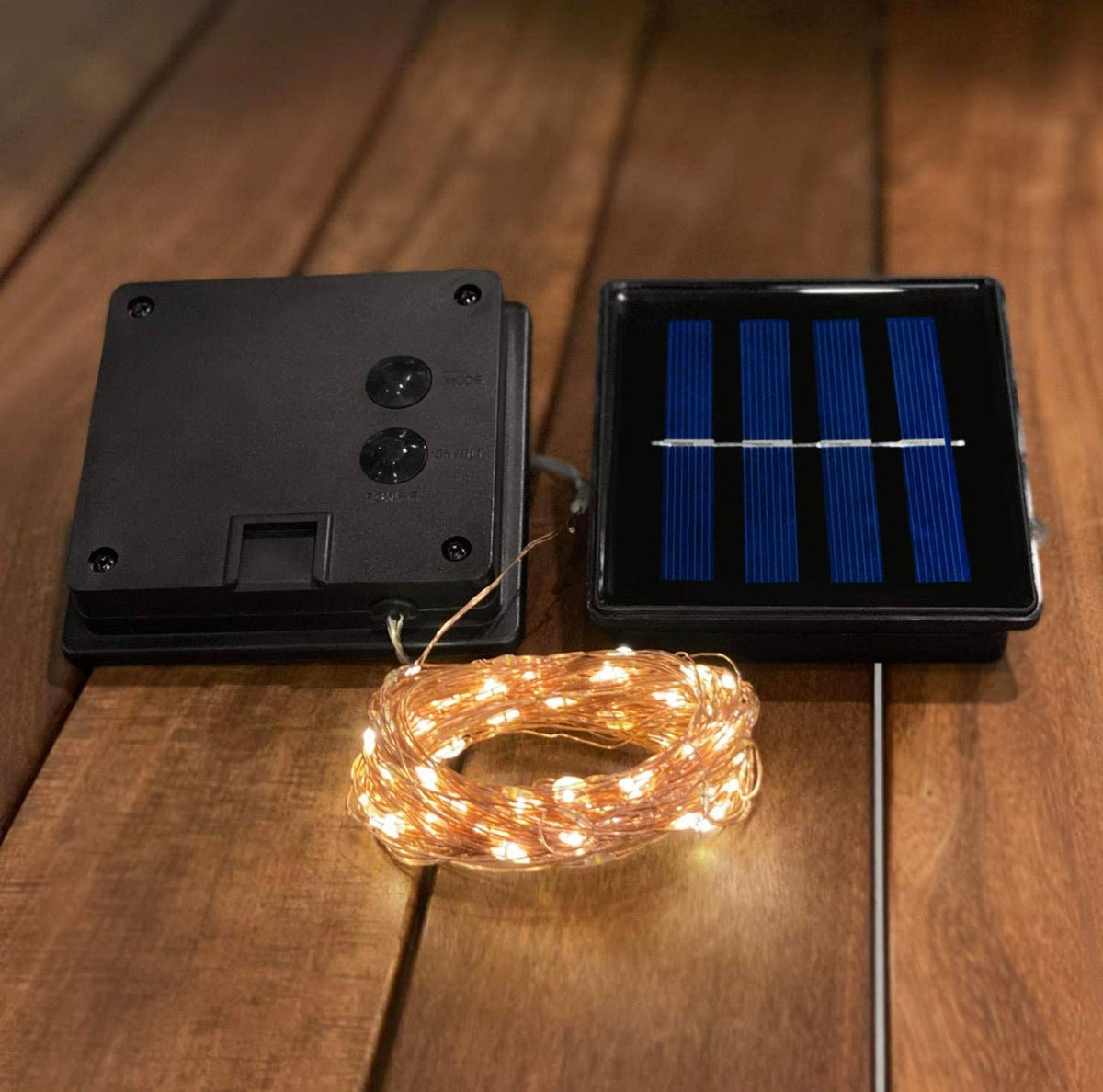 Solar String Lights – 2-Pack Waterproof Copper Wire Fairy Lights