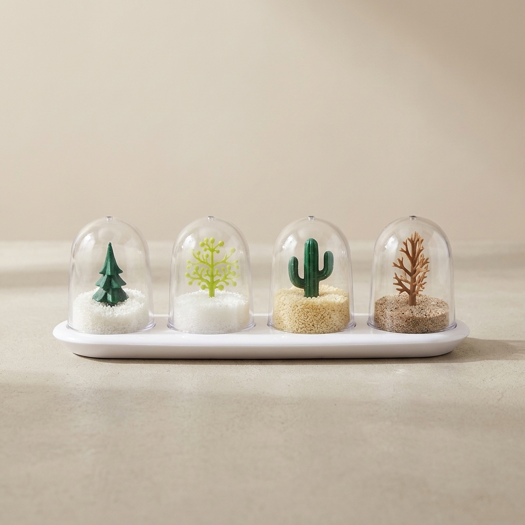 Spice Dispenser Set – Four-Piece Compact Dry Spice Storage