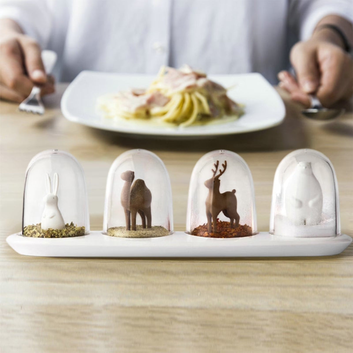 Spice Dispenser Set – Four-Piece Compact Dry Spice Storage