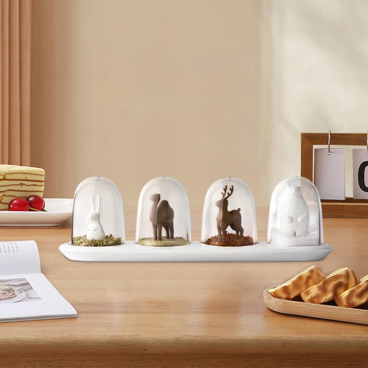 Spice Dispenser Set – Four-Piece Compact Dry Spice Storage