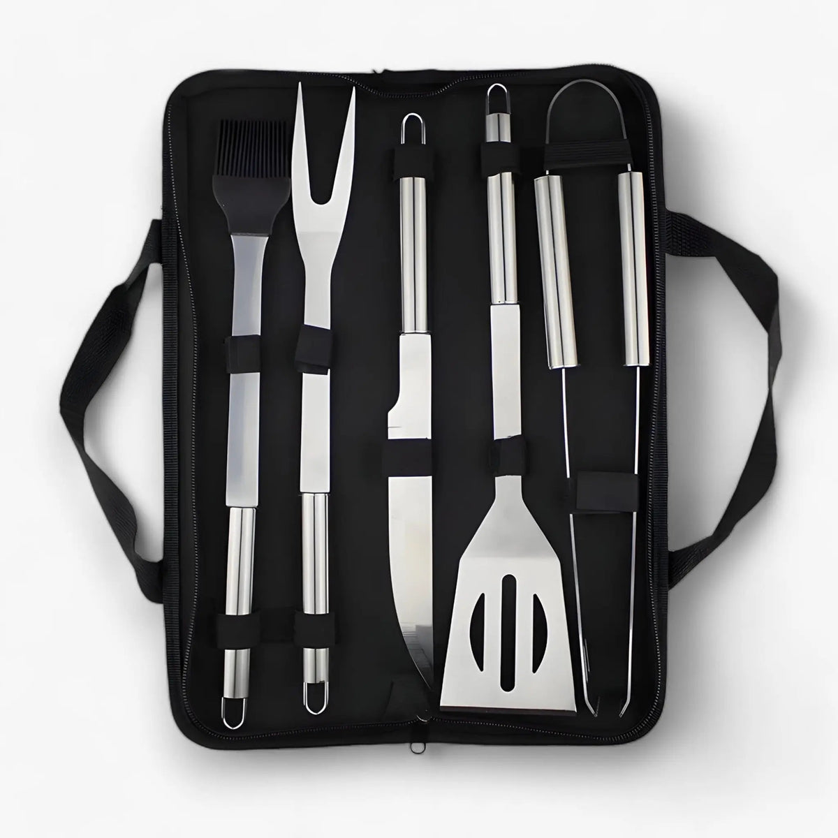 Stainless Steel BBQ Tool Set – Grill Utensils with Carry Bag