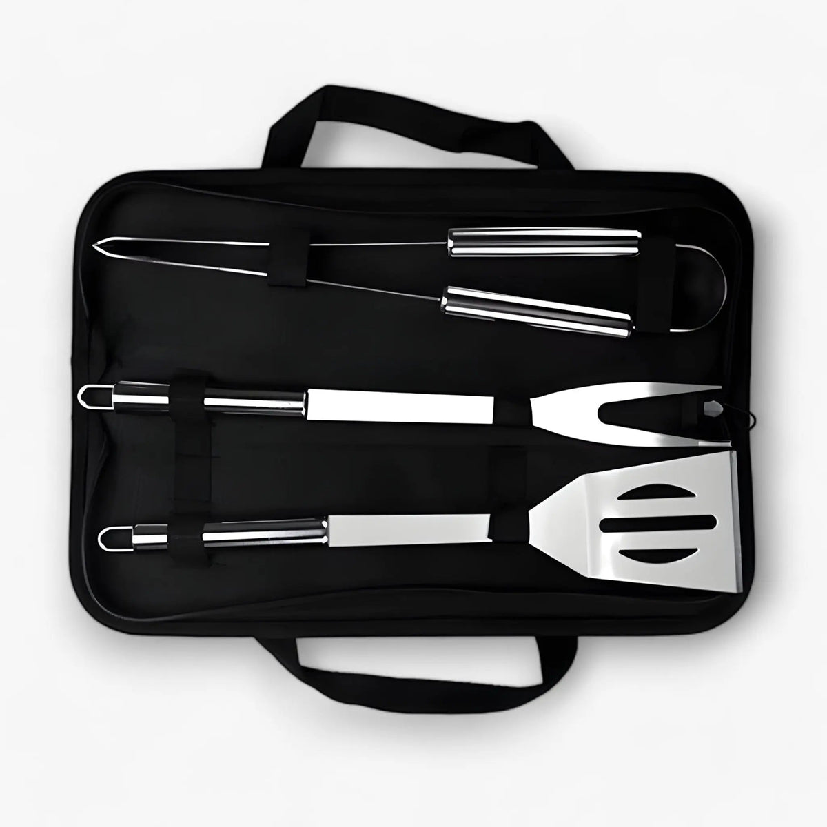 Stainless Steel BBQ Tool Set – Grill Utensils with Carry Bag