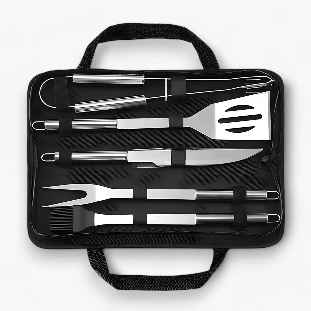 Stainless Steel BBQ Tool Set – Grill Utensils with Carry Bag