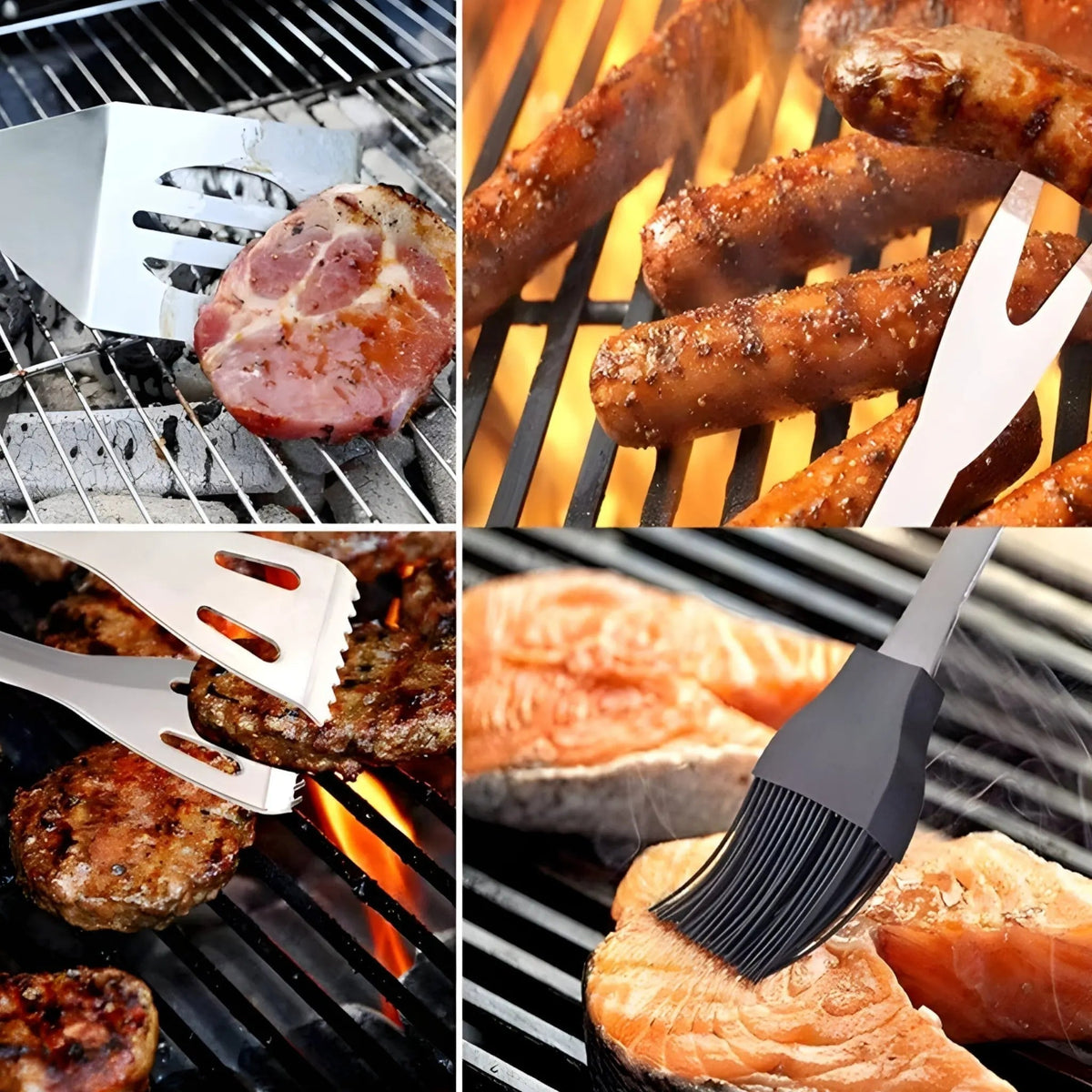Stainless Steel BBQ Tool Set – Grill Utensils with Carry Bag