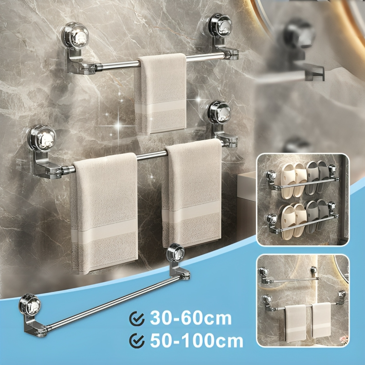 Suction Towel Bar – Extendable No-Drill Towel Rail 30–100 cm