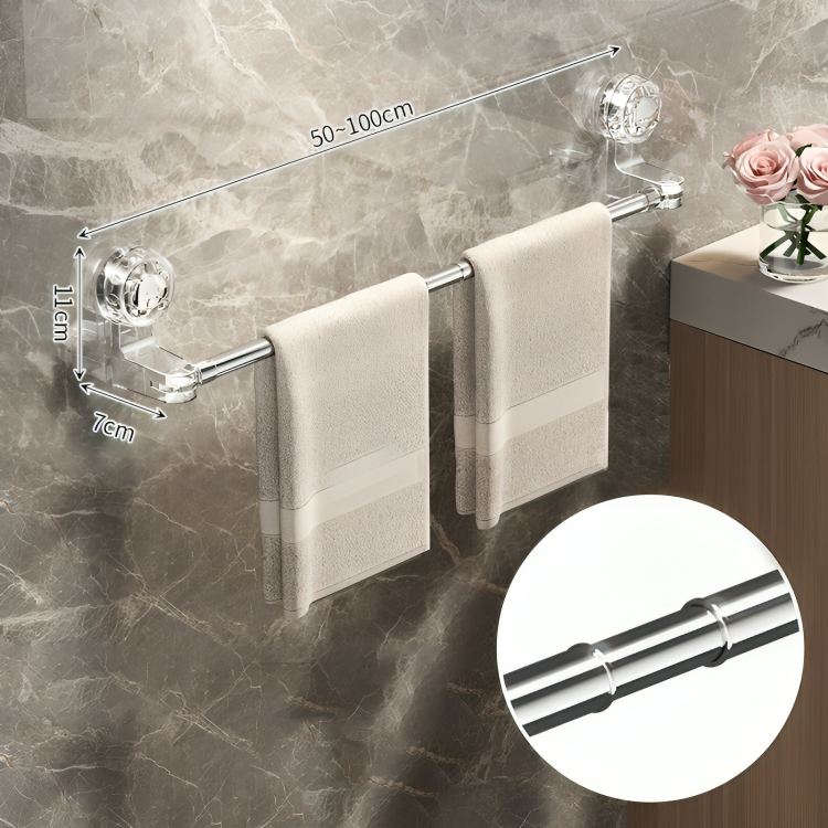 Suction Towel Bar – Extendable No-Drill Towel Rail 30–100 cm