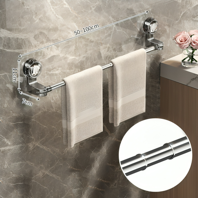 Suction Towel Bar – Extendable No-Drill Towel Rail 30–100 cm
