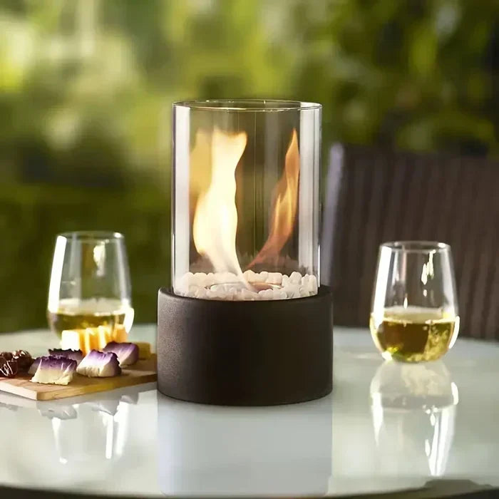 Tabletop Bioethanol Fire – Real-Flame Table Fireplace for Indoors & Out