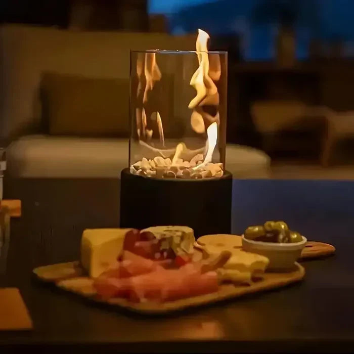 Tabletop Bioethanol Fire – Real-Flame Table Fireplace for Indoors & Out