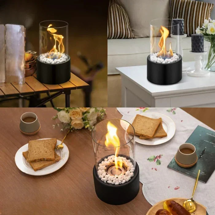 Tabletop Bioethanol Fire – Real-Flame Table Fireplace for Indoors & Out