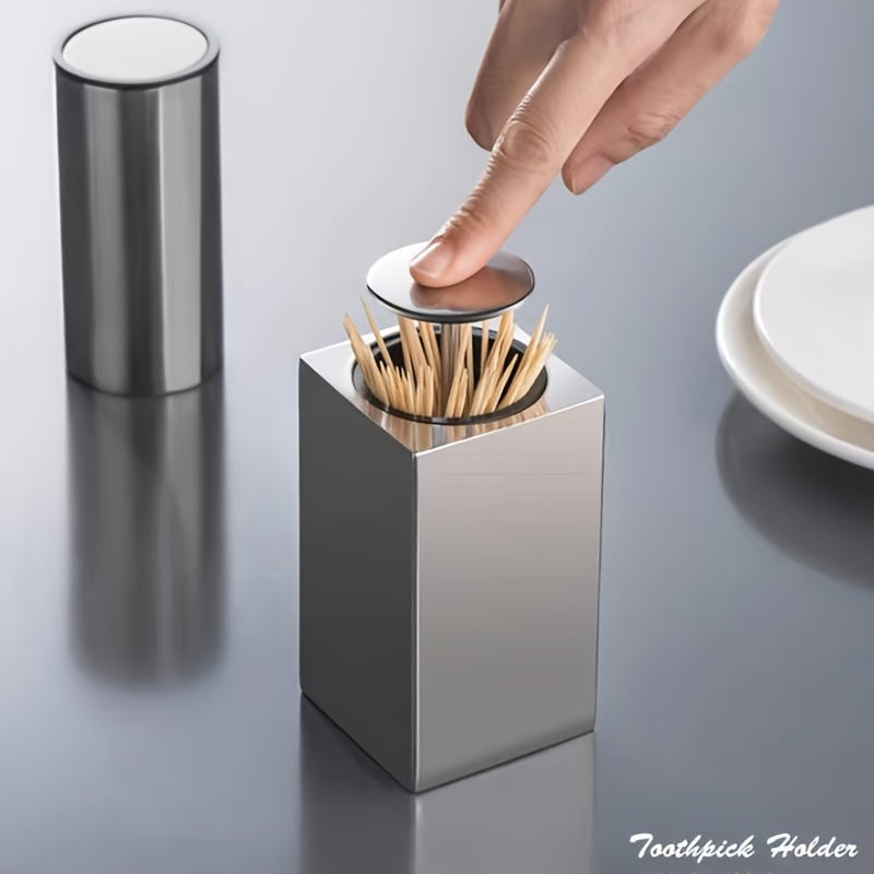 Toothpick Dispenser – Push-Automatic One-at-a-Time Holder