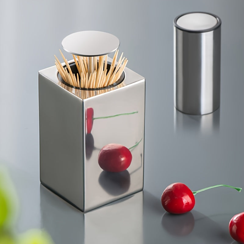 Toothpick Dispenser – Push-Automatic One-at-a-Time Holder