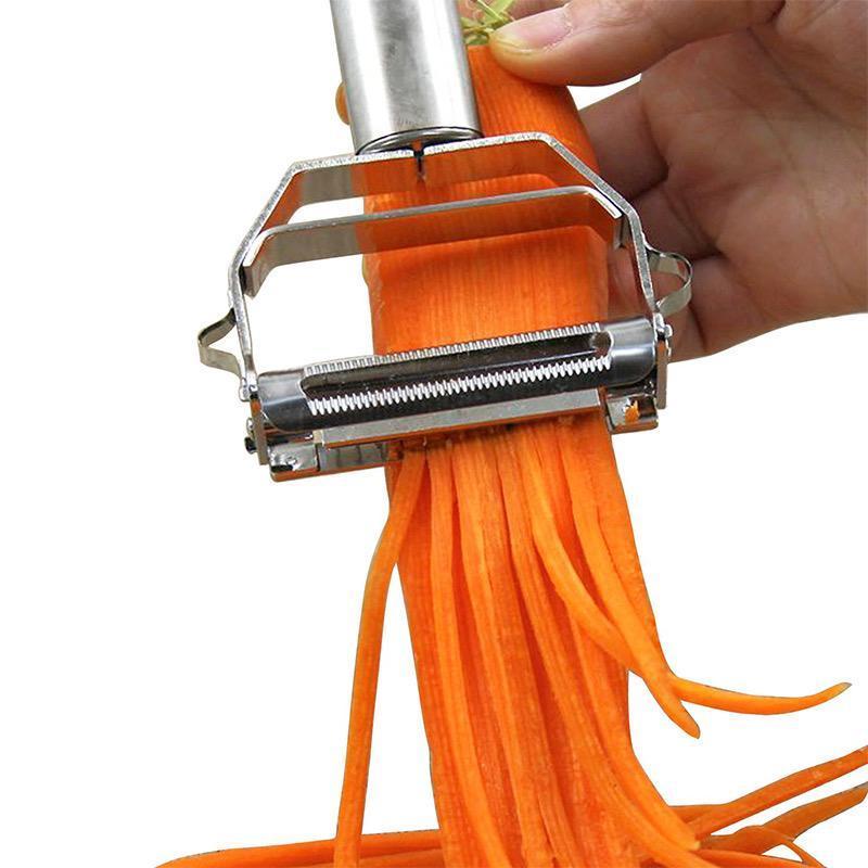 Vegetable Peeler – Dual-Blade Peeler & Julienne Slicer, Stainless Steel Look