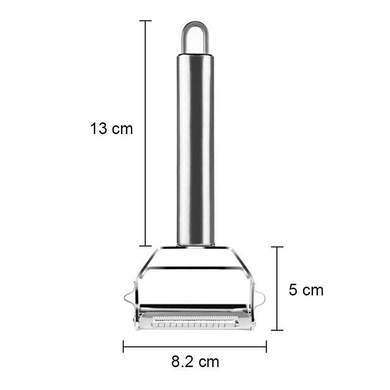 Vegetable Peeler – Dual-Blade Peeler & Julienne Slicer, Stainless Steel Look