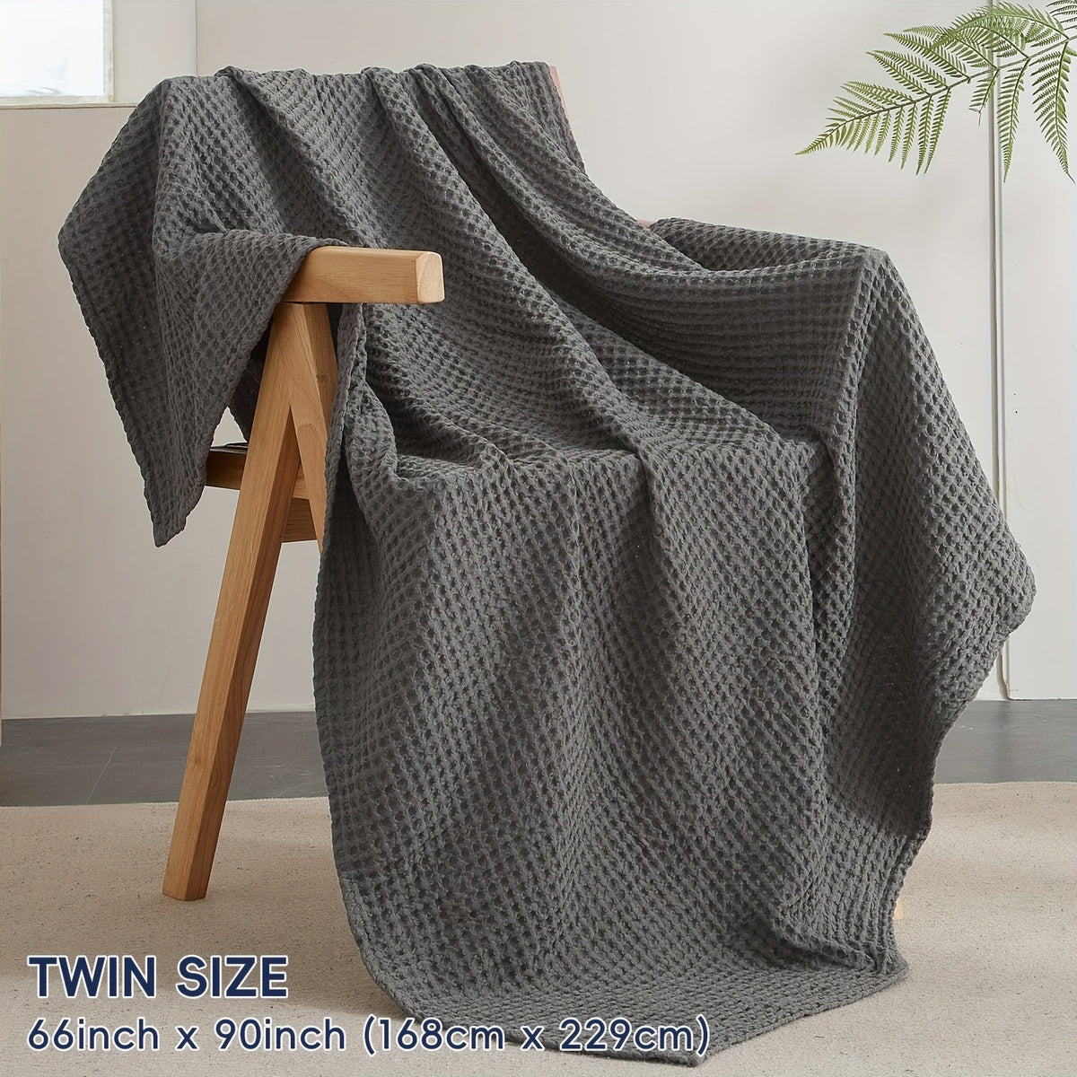 Waffle Throw Blanket – Lightweight All-Season Comfort