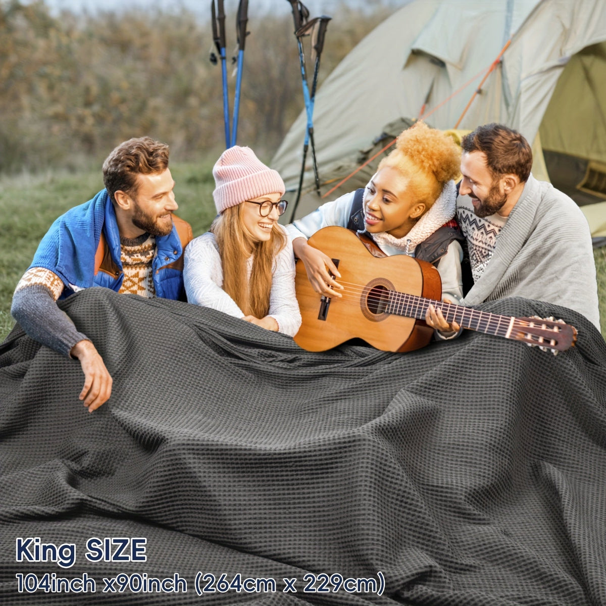 Waffle Throw Blanket – Lightweight All-Season Comfort