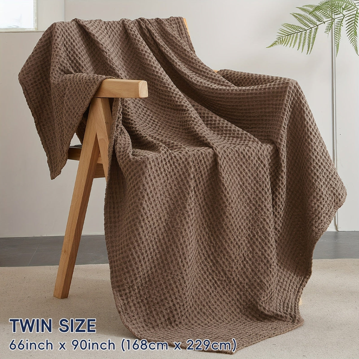 Waffle Throw Blanket – Lightweight All-Season Comfort
