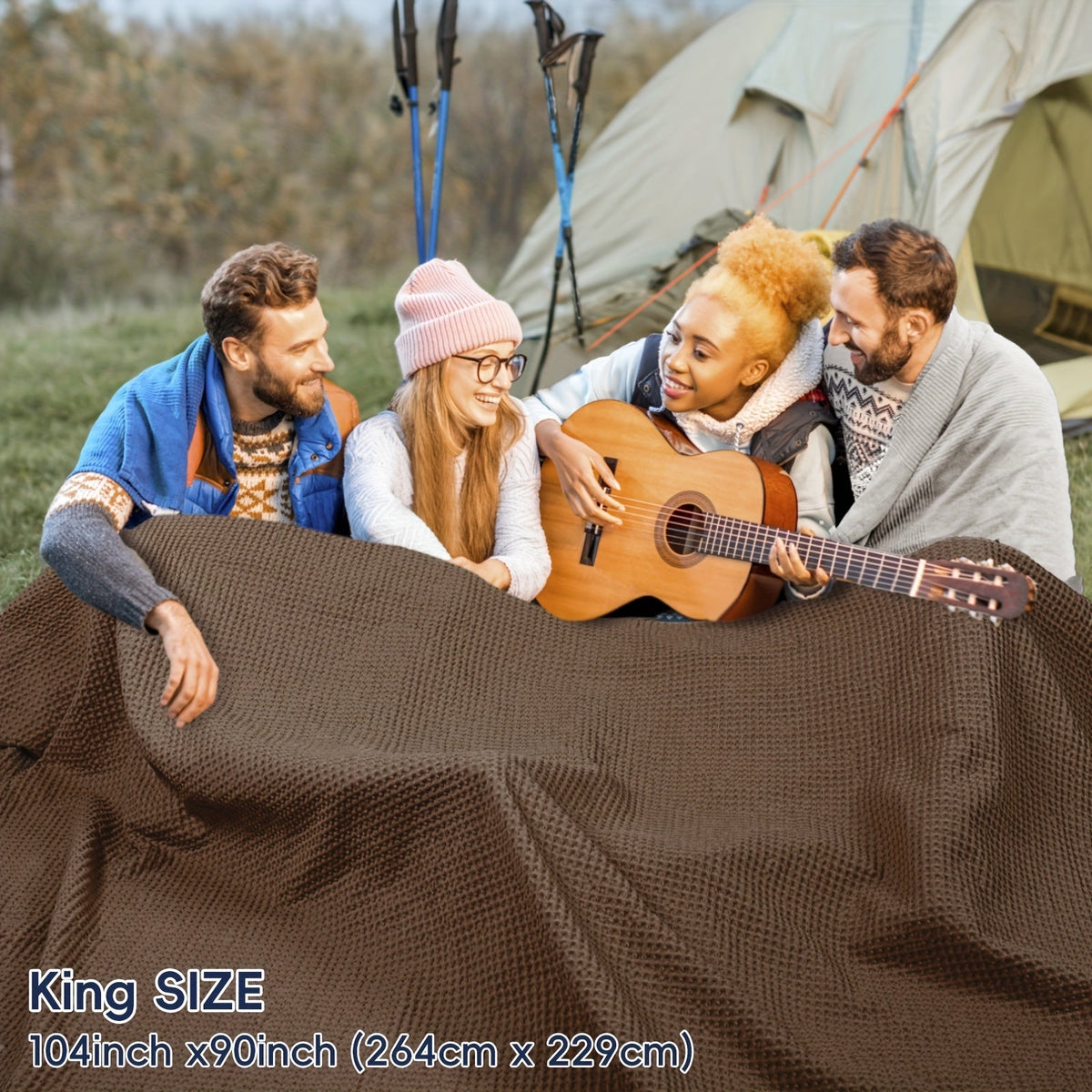 Waffle Throw Blanket – Lightweight All-Season Comfort