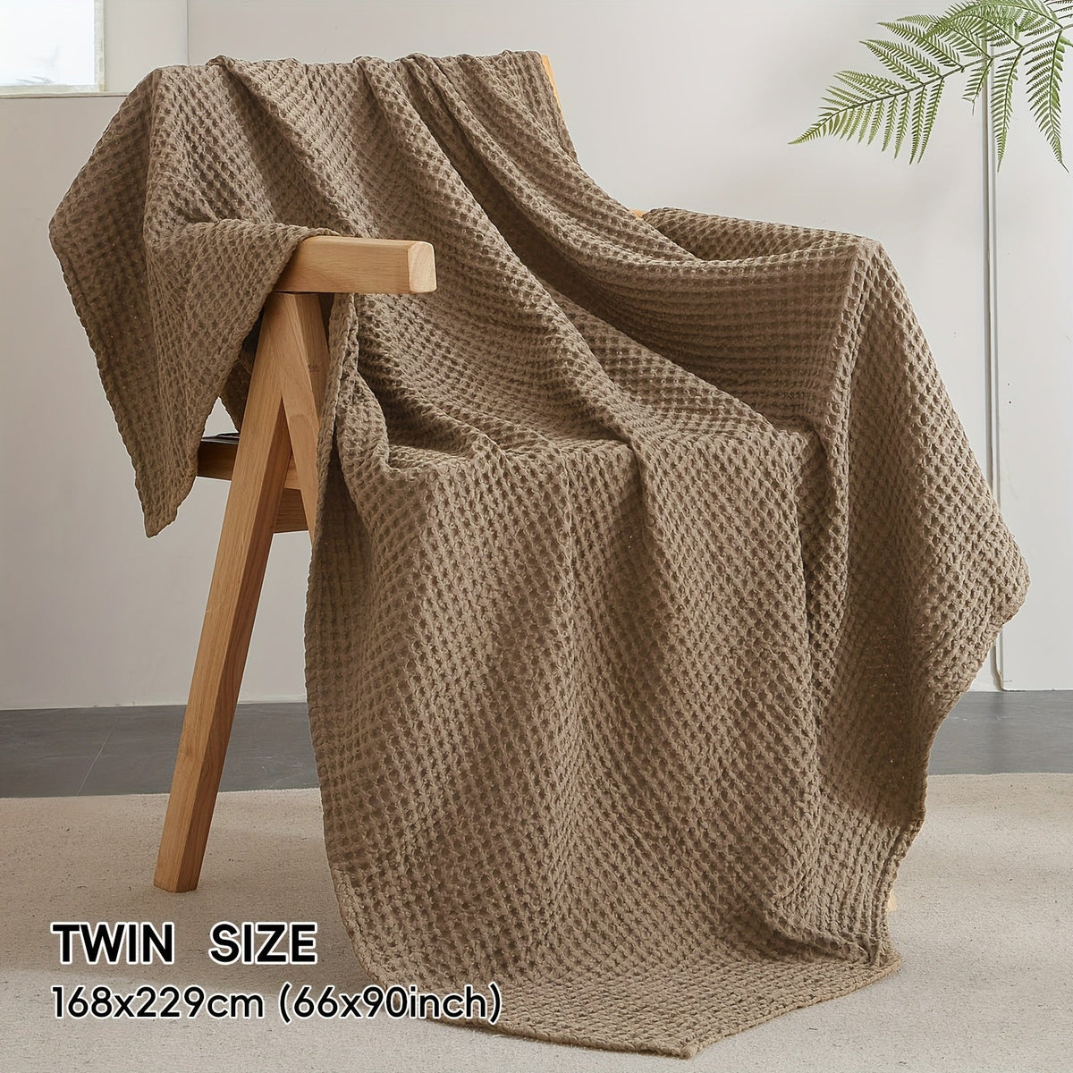 Waffle Throw Blanket – Lightweight All-Season Comfort